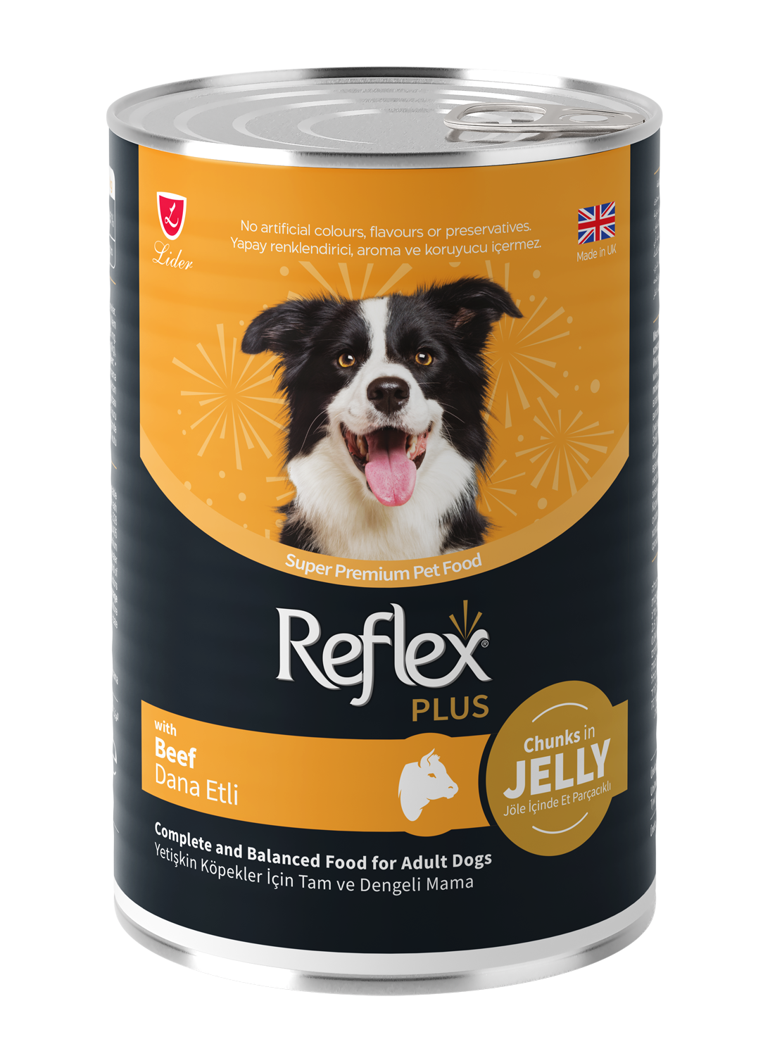 Reflex Plus Jöle İçinde Et Parçacıklı Dana Etli Yetişkin Köpek Maması 400 Gr