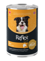 Reflex Plus Jöle İçinde Et Parçacıklı Dana Etli Yetişkin Köpek Maması 400 Gr