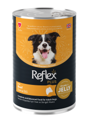 Reflex Plus Jöle İçinde Dana Etli Yetişkin  Yaş Köpek Maması 400 Gr