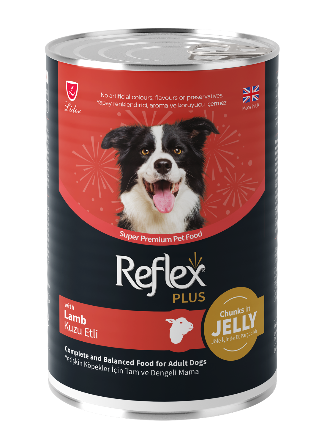 Reflex Plus Jöle İçinde Et Parçacıklı Kuzu Etli Yetişkin Köpek Maması 400 Gr