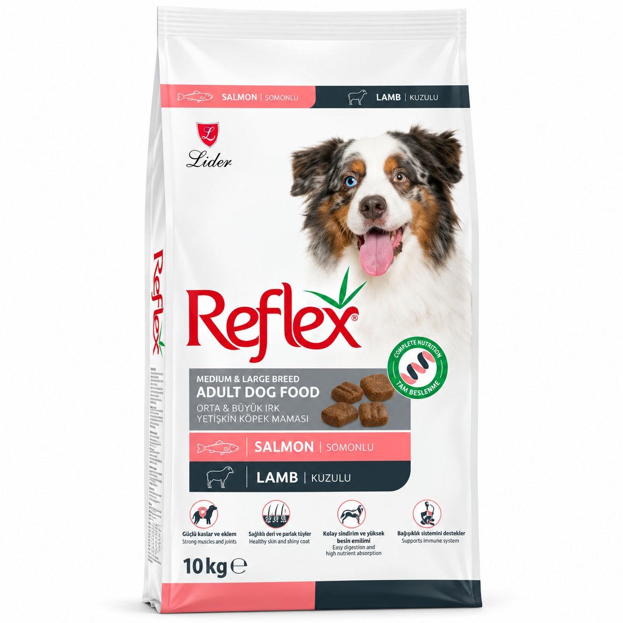 Reflex Duo Protein Somonlu ve kuzu Etli Yetişkin Köpek Maması 10 Kg