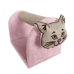 Markapet Kedi Kafalı Tırmalama Tahtası 23 x 30 x 30 cm Pembe-Taba