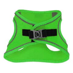 Üç Kilitli Sportif Kedi Köpek Göğüs Tasması 28-34 cm X-Small Yeşil