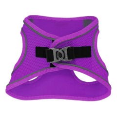 Üç Kilitli Sportif Kedi Köpek Göğüs Tasması 20-24 cm XXX-Small Mor