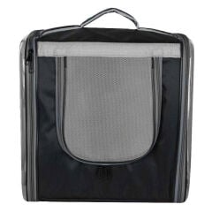Markapet Çift Cam Kedi Köpek Taşıma Çantası 32x40x42 cm Siyah