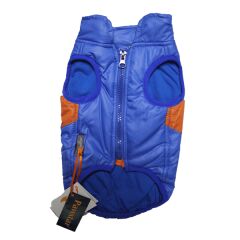 Sax Elyaflı Fermuarlı Puf Köpek Yeleği  XX Large