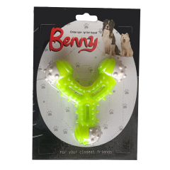 Benny Diş Kaşıma Köpek Oyuncağı Çatal 11 cm Yeşil