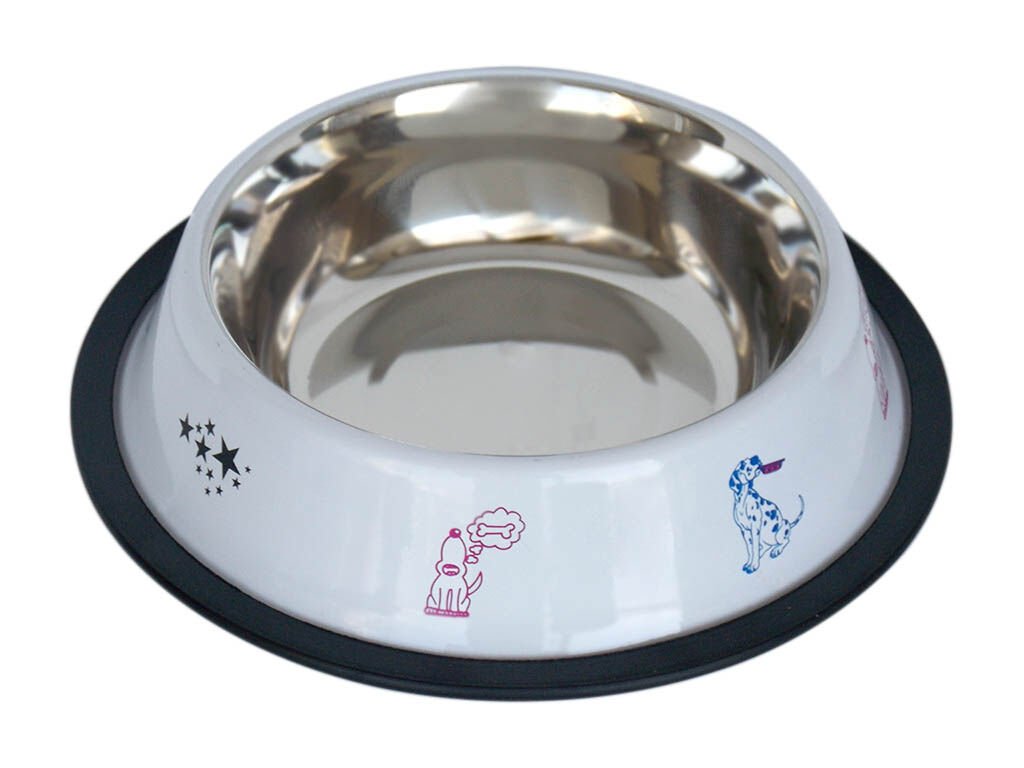 Tommy Köpek Çelik Mama Kabi Beyaz- 16 Oz