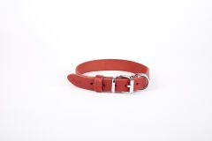 Doggie Deri El Yapımı Köpek Boyun Tasması 1,5x25-30 cm Kırmızı