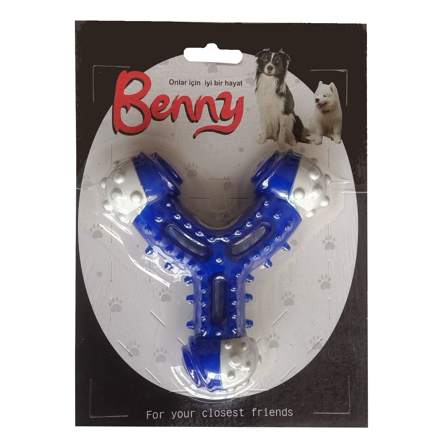 Benny Diş Kaşıma Köpek Oyuncağı Çatal 11 cm Mavi