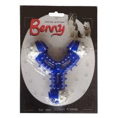 Benny Diş Kaşıma Köpek Oyuncağı Çatal 11 cm Mavi