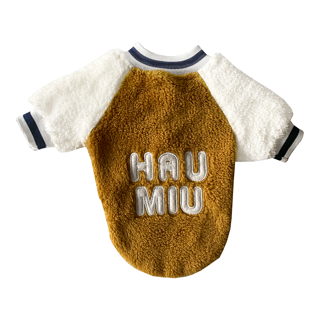 Markapet Peluş Köpek Kıyafeti Hardal Beyaz Small 26 x 36 cm - 2 kg