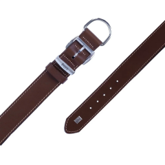 Doggie El Yapımı Konforlu Deri Köpek Tasması 3,5x52-60cm Kahverengi