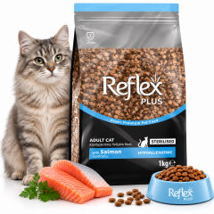 Reflex Plus Somonlu Kısırlaştırılmış Yetişkin Kedi Mama 1 kg