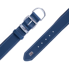 Doggie El Yapımı Konforlu Deri Köpek Tasması 4x57-65 cm Mavi